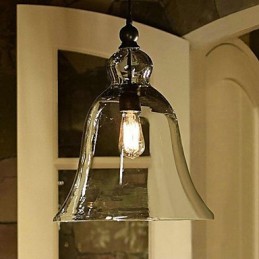 Pendelleuchte im Mini-Stil mit Malerei aus Glas