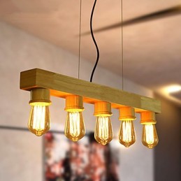 Pendelleuchten Country Holz Bambus