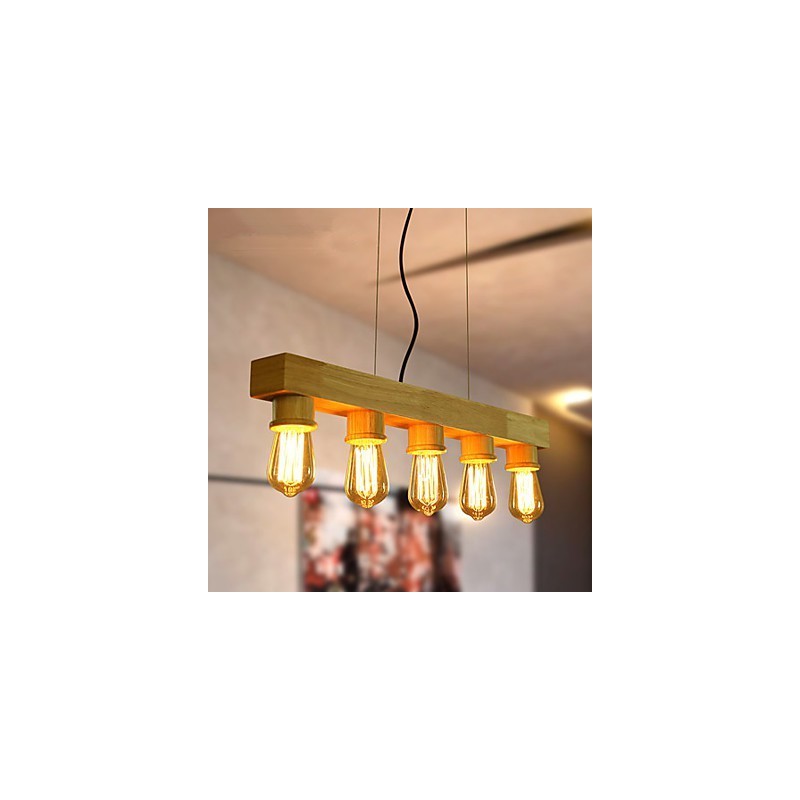 Pendelleuchten Country Holz Bambus