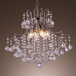 Moderne Pendelleuchte aus galvanisiertem Metall im Mini-Stil mit Kristallen