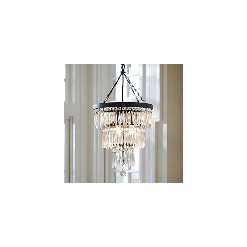Pendelleuchte 3-flammig Modern Elegant Metall Kristall Malerei