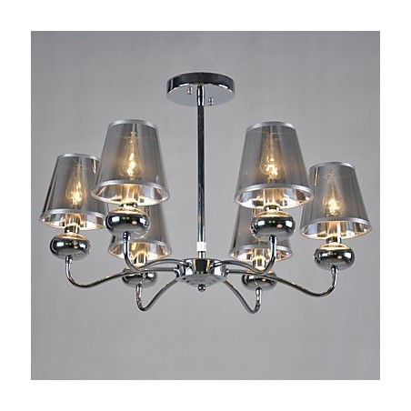 Vintage Kronleuchter 6 Lichter Klassische Stoff Metall Malerei Vintage Kronleuchter 6 Lichter Klassische Stoff Metall Malerei