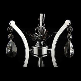 Kristall-Kronleuchter mit 3 Lichtern aus Metall