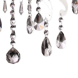 Kristall-Kronleuchter mit 3 Lichtern aus Metall