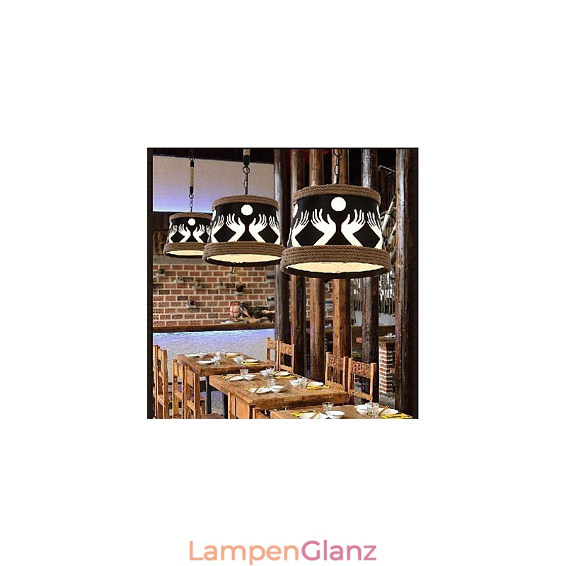 Hanf American Retro Cafe Einfacher Pastoral Kronleuchter