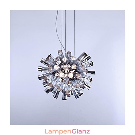 Moderne zeitgenössische Pendelleuchte aus gebürstetem Metall