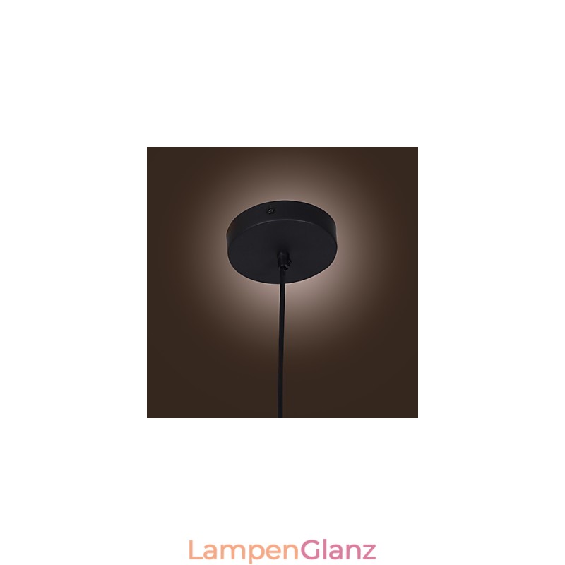 Transparente Glas-Pendelleuchte im braunen Blasen-Design