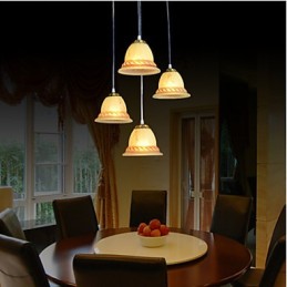 Pendelleuchte Vier Lichter Bronze Europäische Retro Klassisch