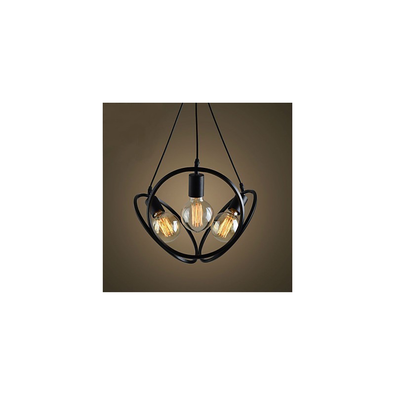 3 Lichter Kronleuchter Pendelleuchte Traditionell Klassisch Retro Metall