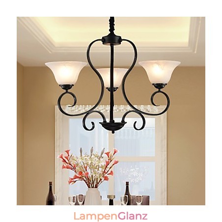 3 Lichter Retro Kronleuchter Country Metall