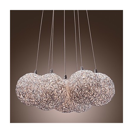 Moderne Pendelleuchte aus Aluminium mit 7 Lichtern Moderne Pendelleuchte aus Aluminium mit 7 Lichtern