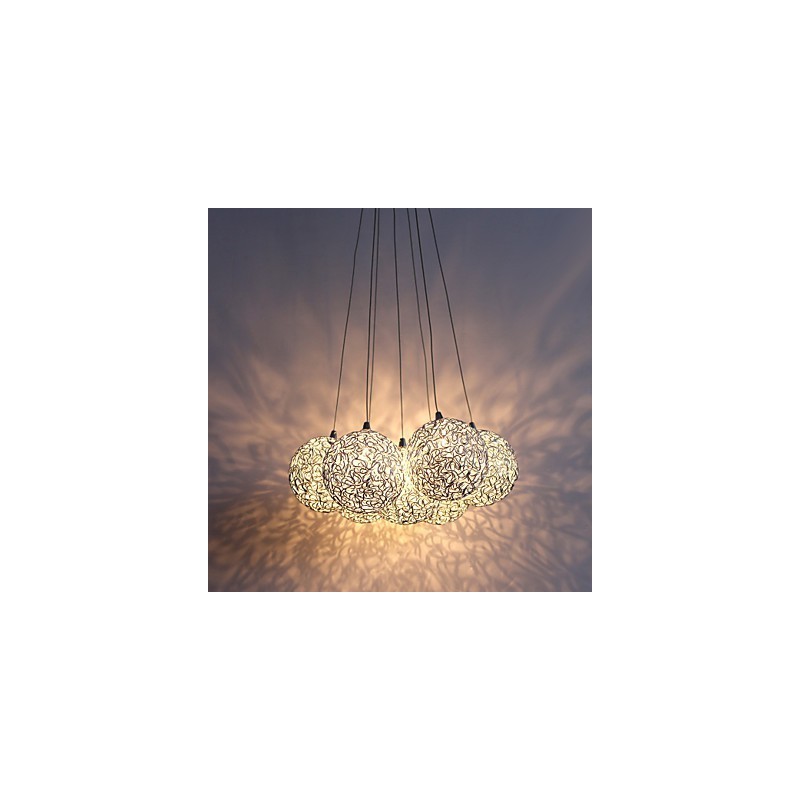 Moderne Pendelleuchte aus Aluminium mit 7 Lichtern