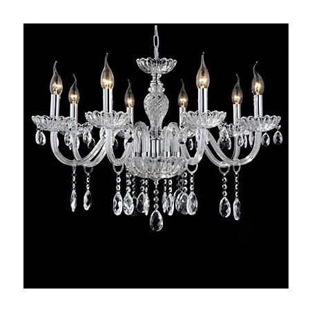 8 Licht Der Stil des Palastes Glas Kronleuchter mit Kerze Birne 8 Licht Der Stil des Palastes Glas Kronleuchter mit Kerze Birne