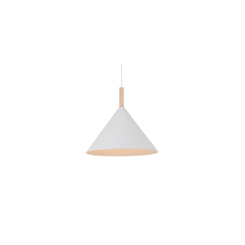 Mini Künstlerische Kegel Pendelleuchte 1 Licht Mordern Simplicity Finish Schwarz Weiß Aluminium & Holz Droplight