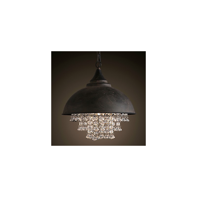 Loft Pendelleuchte Kristall Retro Kaffee Licht Garage Metall