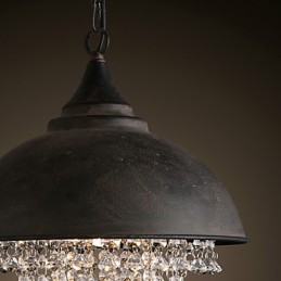 Loft Pendelleuchte Kristall Retro Kaffee Licht Garage Metall