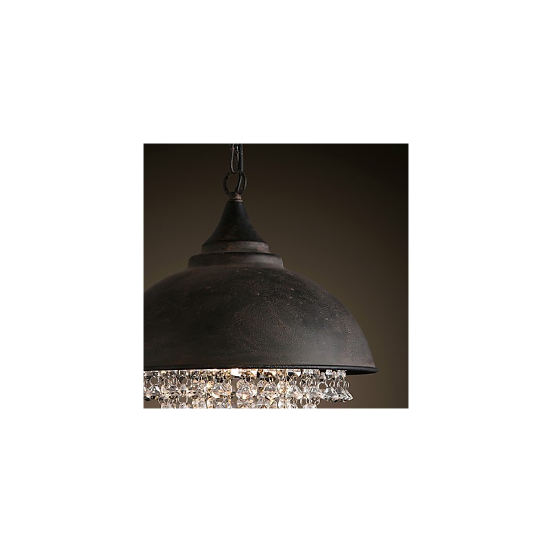 Loft Pendelleuchte Kristall Retro Kaffee Licht Garage Metall