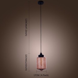 Moderne 70-W-Pendelleuchte aus Glas im transparenten Flaschendesign