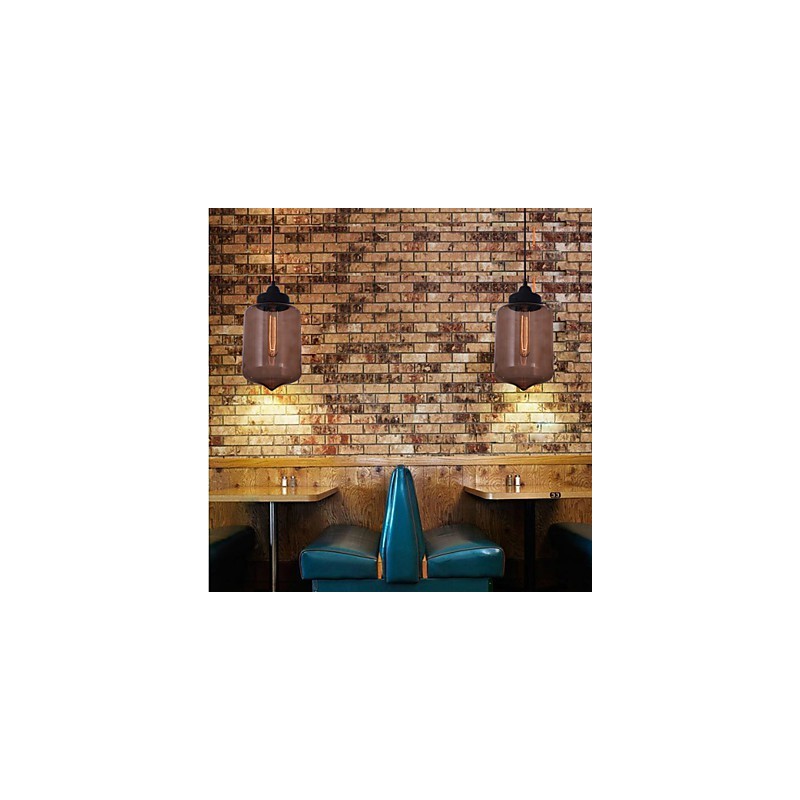 Moderne 70-W-Pendelleuchte aus Glas im transparenten Flaschendesign