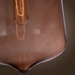 Moderne 70-W-Pendelleuchte aus Glas im transparenten Flaschendesign