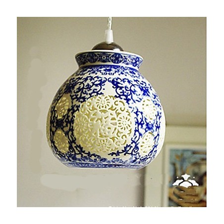 Retro Keramik lampe lampe Treppe Blau Single Head Kronleuchter Kreative Retro Keramik lampe lampe Treppe Blau Single Head Kronleuchter Kreative
