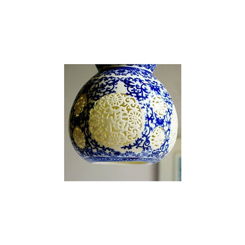 Retro Keramik lampe lampe Treppe Blau Single Head Kronleuchter Kreative