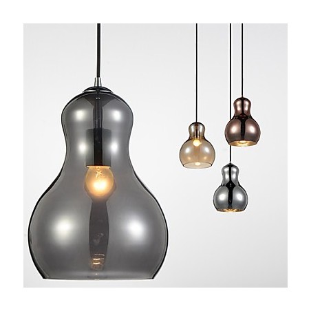 Kürbisförmige Pendelleuchte 1 Licht Moderne Schlichtheit Golden Chrom Roségold Bernstein Rauchgrau Glas & Kohlenstoffstahl Kürbisförmige Pendelleuchte 1 Licht Moderne Schlichtheit Golden Chrom Roségold Bernstein Rauchgrau Glas & Kohlenstoffstahl