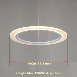 Pendelleuchte Runder Deckenleuchter Milchig Acryl Deckenleuchten mit Einzelring