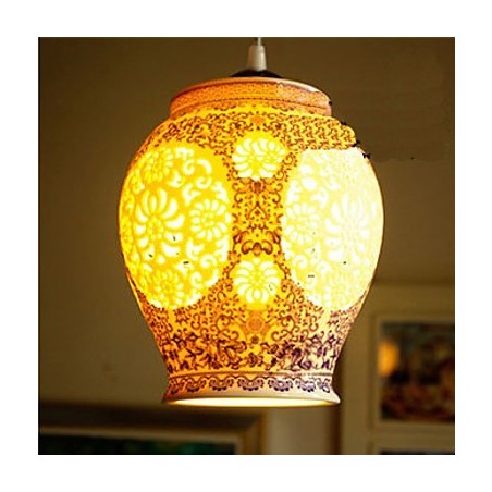 Retro Keramik lampe lampe Treppe Blau Single Head Kronleuchter Kreative Retro Keramik lampe lampe Treppe Blau Single Head Kronleuchter Kreative
