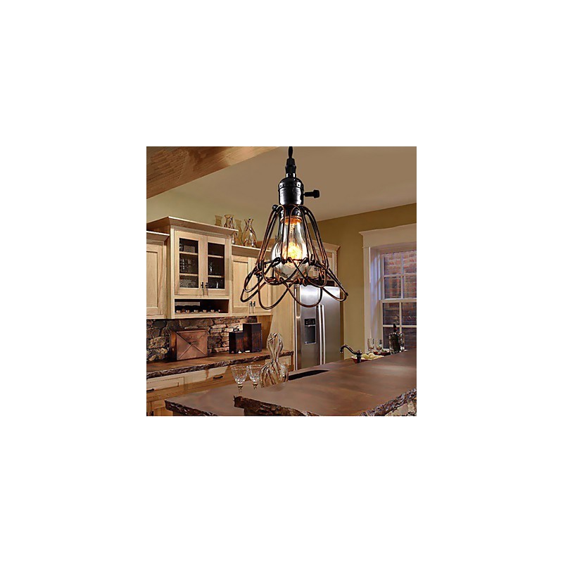 Amerikanischen Land Industrielle Wind Lampe Retro Kleine Kronleuchter Eisen Käfig