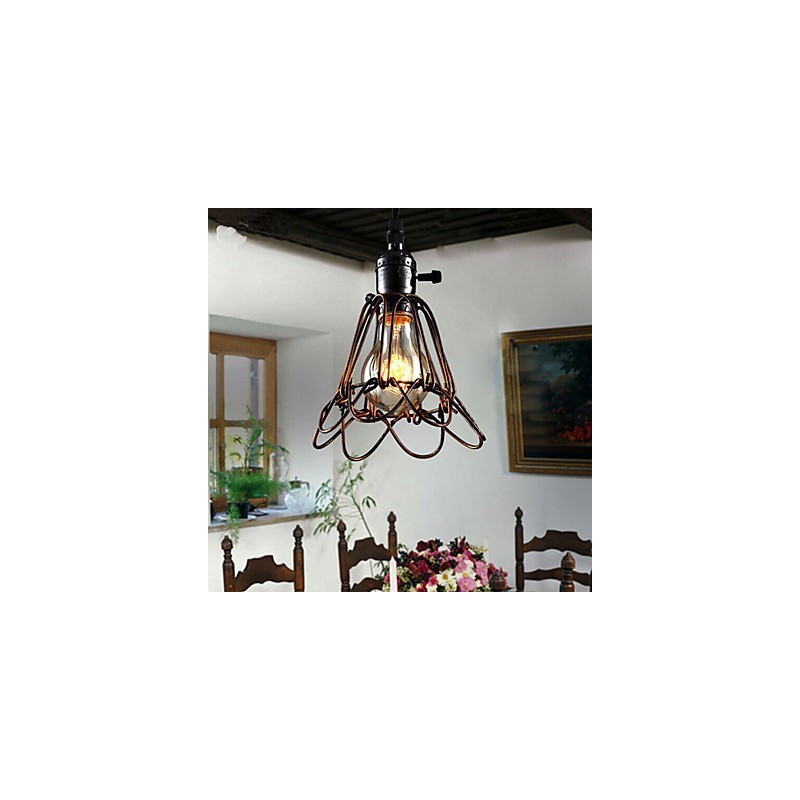 Amerikanischen Land Industrielle Wind Lampe Retro Kleine Kronleuchter Eisen Käfig