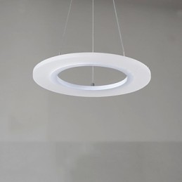 Pendelleuchte Runder Deckenleuchter Milchig Acryl Deckenleuchten mit Einzelring