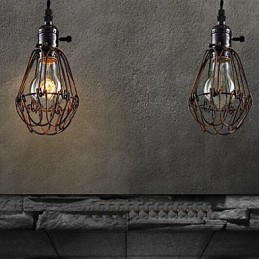 Amerikanischen Land Industrielle Wind Lampe Retro Kleine Kronleuchter Eisen Käfig