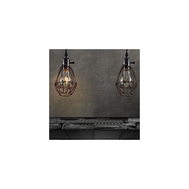 Amerikanischen Land Industrielle Wind Lampe Retro Kleine Kronleuchter Eisen Käfig