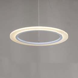 Pendelleuchte Runder Deckenleuchter Milchig Acryl Deckenleuchten mit Einzelring