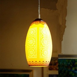 Retro Keramik lampe lampe Treppe Blau Single Head Kronleuchter Kreative