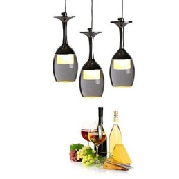 Pendelleuchten 3 Lichter Runde Rückplatte Moderne Zeitgenössische Metall