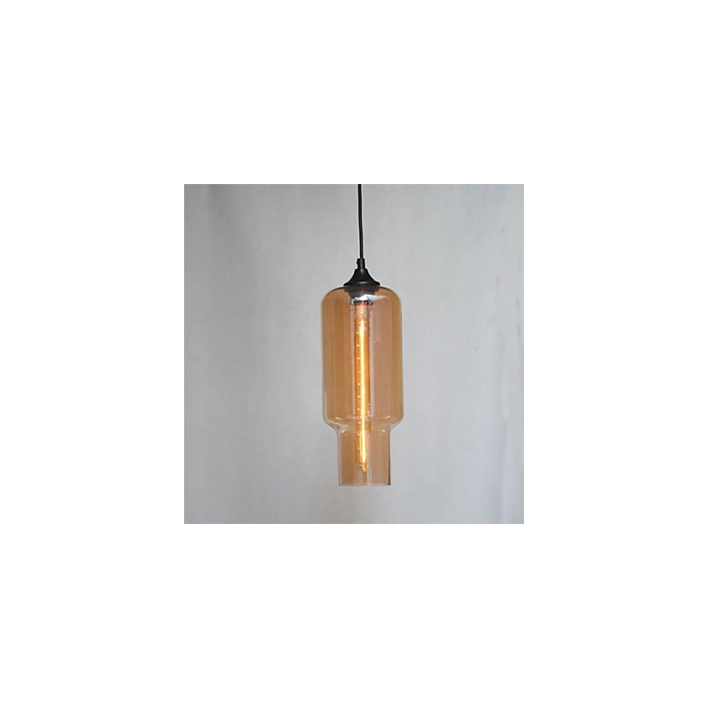 Moderne Glas-Pendelleuchte im braunen Blasen-Design