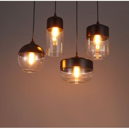 Die Kunst-Kronleuchterlampe aus Schmiedeeisen und Glas von The Nordic Creative Stair Shop Die Kunst-Kronleuchterlampe aus Schmiedeeisen und Glas von The Nordic Creative Stair Shop