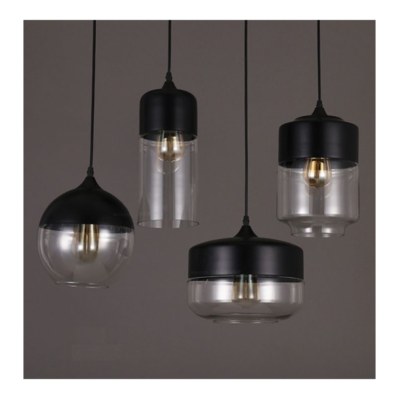 Die Kunst-Kronleuchterlampe aus Schmiedeeisen und Glas von The Nordic Creative Stair Shop