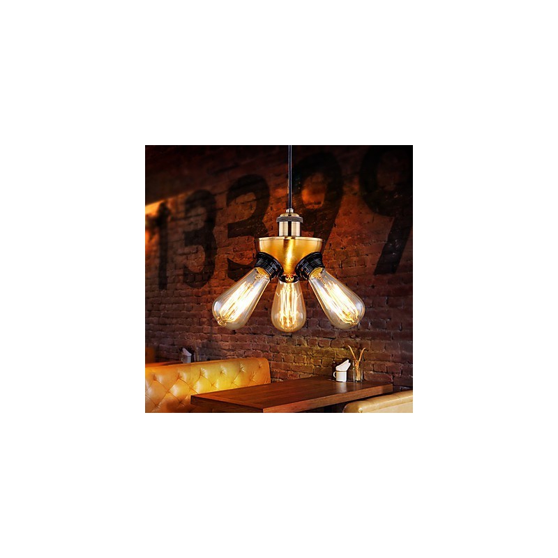 Amerikanische Country Industrial Kupfer Kopf Drei Fuß Droplight Lampe
