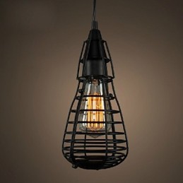 Amerikanische Industrie-Kreativität, die alte Wege wiederherstellt, Schmiedeeisenkäfig, Einzelkopf-Droplight-Lampe