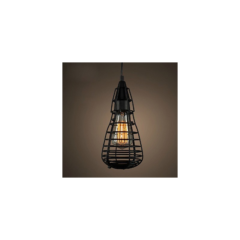 Amerikanische Industrie-Kreativität, die alte Wege wiederherstellt, Schmiedeeisenkäfig, Einzelkopf-Droplight-Lampe