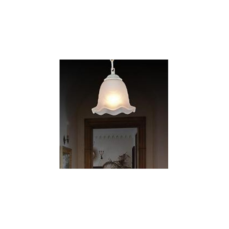 Traditionelle klassische Vintage-Retro-Pendelleuchte aus Metall mit Malerei