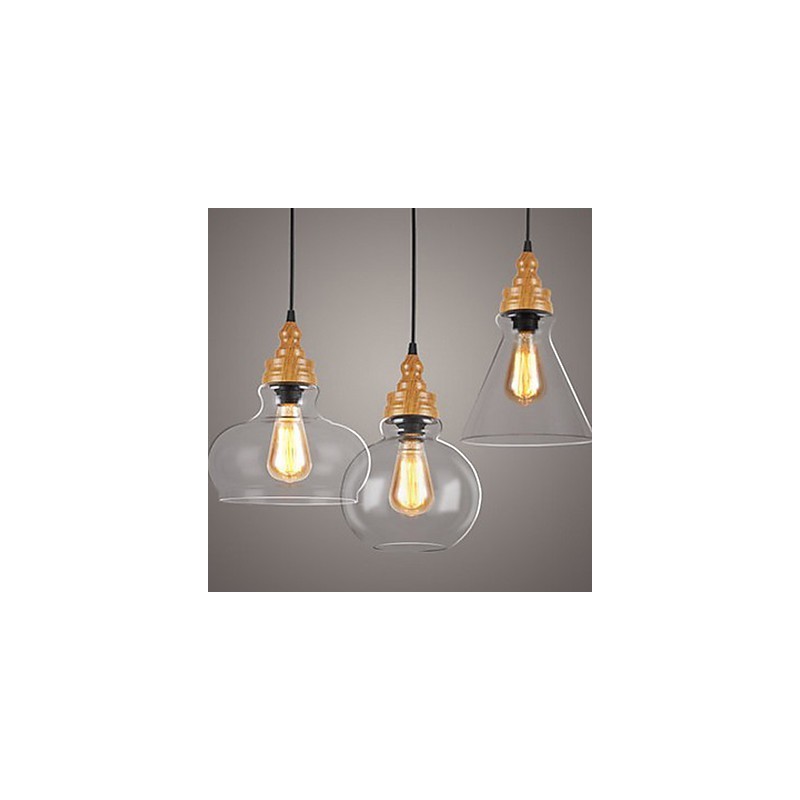 Nordamerikanische kreative Holzmaserung Kristalllampe Wiederherstellung alten Weisen Lampe Licht