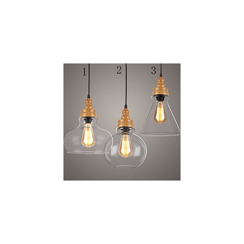 Nordamerikanische kreative Holzmaserung Kristalllampe Wiederherstellung alten Weisen Lampe Licht