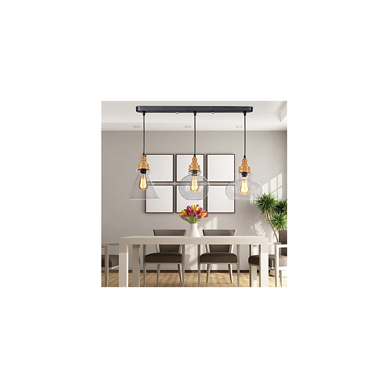 Nordamerikanische kreative Holzmaserung Kristalllampe Wiederherstellung alten Weisen Lampe Licht