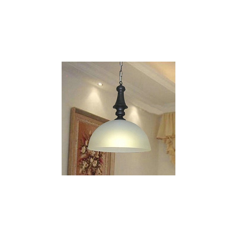 Traditionelle, klassische Pendelleuchte aus Metall im Mini-Schalen-Stil mit Malerei