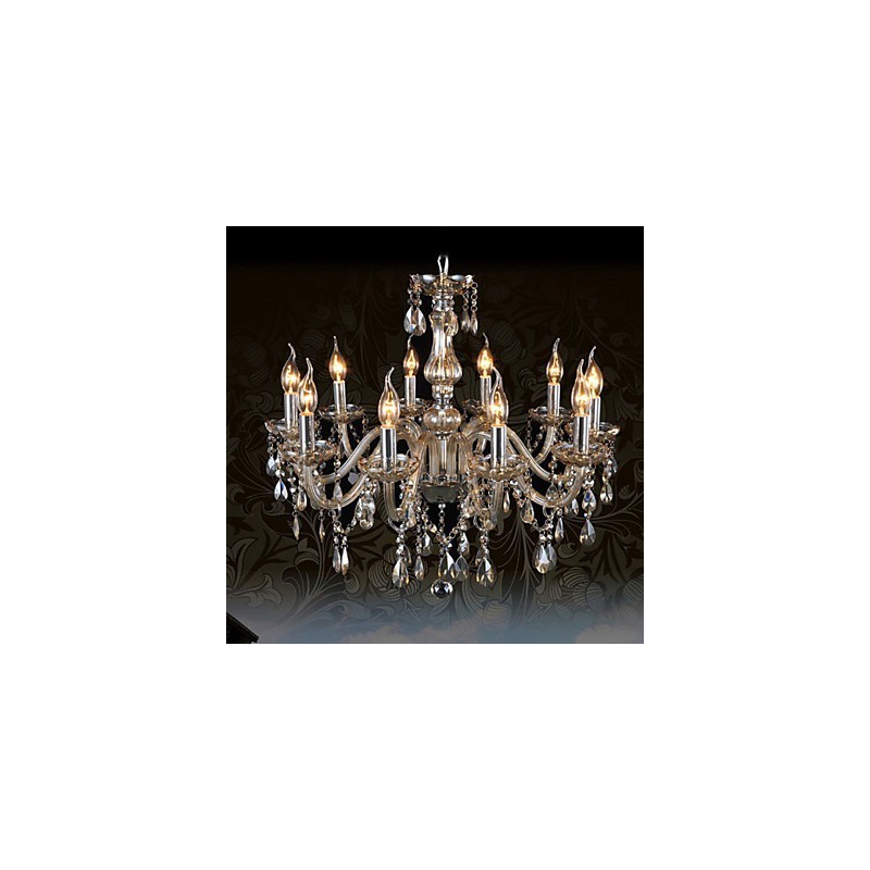 10 Lichter Luxus Kristall Kronleuchter Cognac Farbe K9 Kristall Kronleuchter