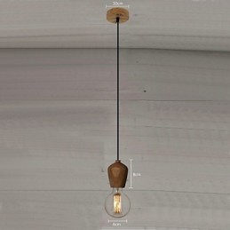 Landhaus Mini Stil Andere Holz Bambus Pendelleuchte Garage